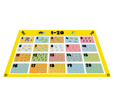 Beräkna 1 till 20 barnbarnmatta - Tenstickers
