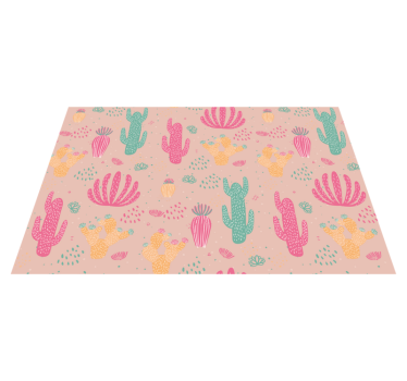 Vibrant cactus pattern bordstabletter original - Tenstickers