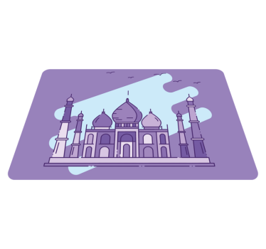 Bordstabletter modernt taj mahal silhuett - Tenstickers