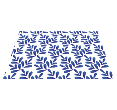 Blå porslin elegant bordsplattor - Tenstickers