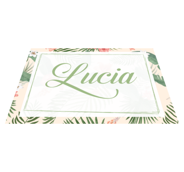 Bordstabletter med namn floral namn design - Tenstickers