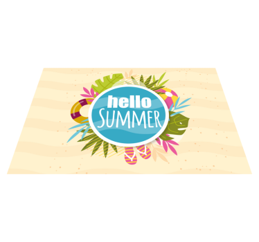 Hej sommar personliga bordsmattor - Tenstickers