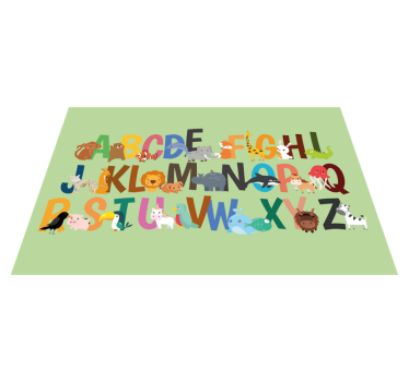Djur alfabetet de barn bordsmatta - Tenstickers