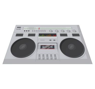 Bordstabletter original retro boombox stil - Tenstickers
