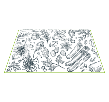 Herbes texturerade vinylplattformar - Tenstickers