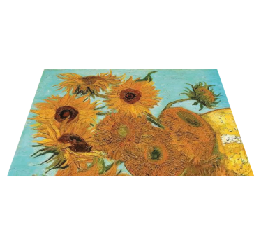 Van goghs solrosor blommiga bordsmattor - Tenstickers