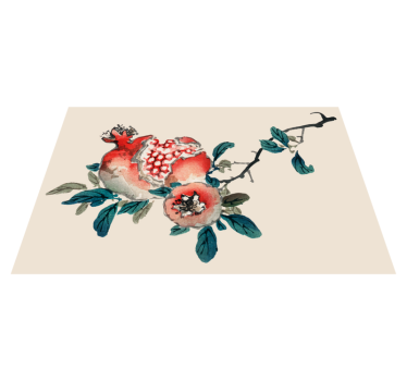 Bordstabletter original granatäppleblomsterdesign - Tenstickers