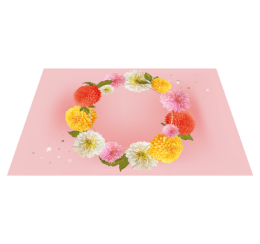 Bordstabletter original blommig cirkel accent - Tenstickers