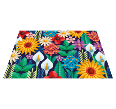 Vibrant floral arrangement bordstabletter original - Tenstickers