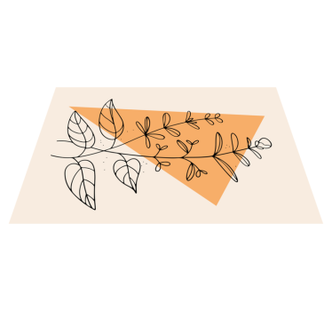 Bordstabletter original blommig abstrakt design - Tenstickers
