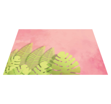 Bordstabletter original botanisk lövarrangemang - Tenstickers