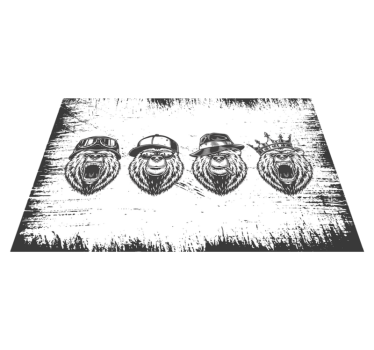 Styliga björnporträtt bordstabletter original - Tenstickers
