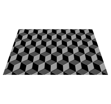 Grå 3d rutor moderna vinylplattformar - Tenstickers