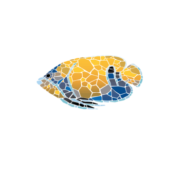 Mosaik fisk illustration bordstabletter original - Tenstickers