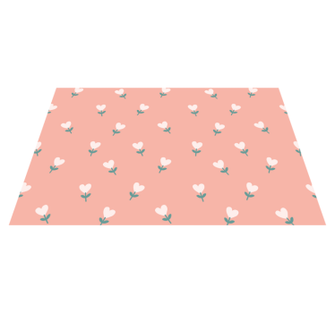 Härdformade blommor mönster moderna vinylplattformar - Tenstickers
