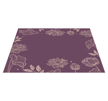 Bordstabletter elegant med blommönster lotus - Tenstickers