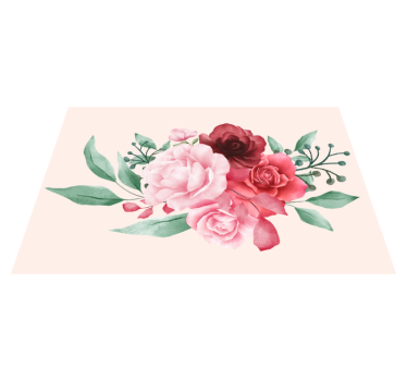 Rosor blommar moderna vinylplattformar - Tenstickers