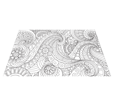 Mandala vita eleganta bordsplattor - Tenstickers
