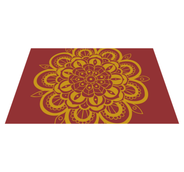 Röda och gula mandala eleganta bordsplattor - Tenstickers