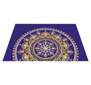 Lila och guld indien eleganta bordsplattor - Tenstickers