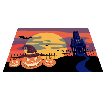 Bordstabletter halloween pumpa mardrömsscen - Tenstickers