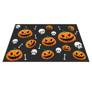 Pumpor och ben halloween bordsmattor - Tenstickers