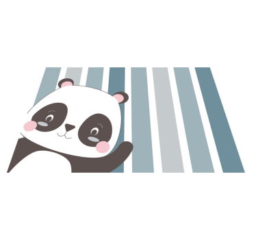 Bordstabletter barnen panda karaktärsdesign - Tenstickers