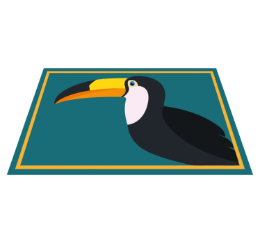 Styliserad tukanhuvud bordstabletter original - Tenstickers