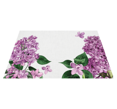 Lilac floral pattern bordstabletter original - Tenstickers