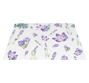 Lila blommor med vattenoriginella vinylplattformar - Tenstickers