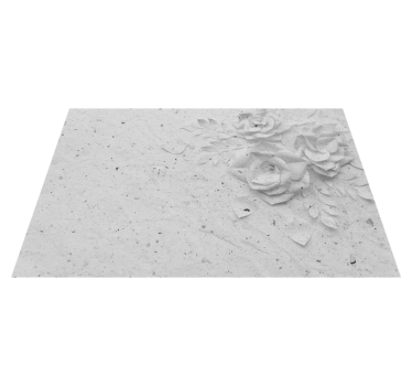 Elegant blommig relief bordstabletter - Tenstickers