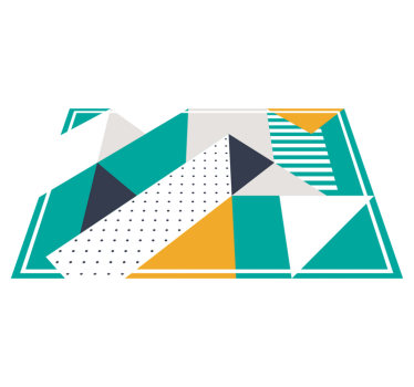 Bordstabletter modernt geometriska mönster - Tenstickers