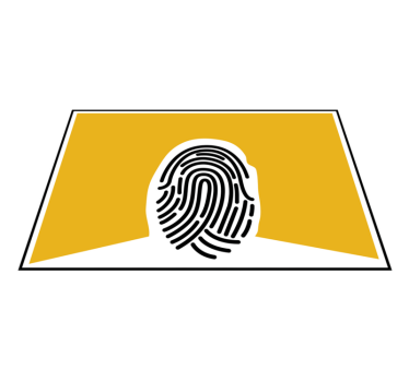 Fingeravtryck abstrakt konst original vinyl bordstabletter - Tenstickers
