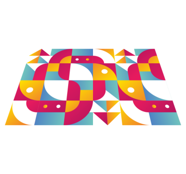 Bordstabletter modernt med djärva geometriska mönster - Tenstickers