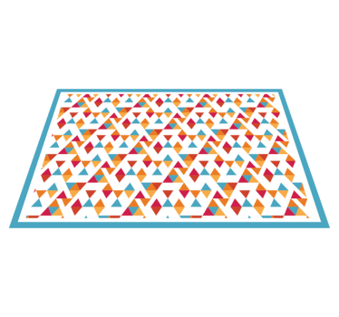 Diamantform geometriska konst original vinylplattformar - Tenstickers