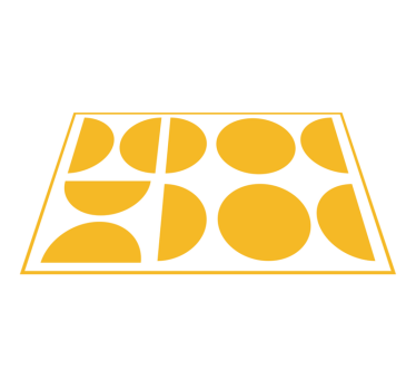 Geometrisk gul form bordstabletter modernt - Tenstickers
