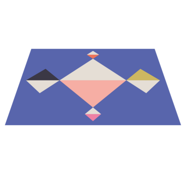 Bordstabletter modernt geometriska färgkvadrater - Tenstickers