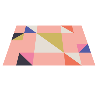 Bordstabletter modernt geometriska färgsektioner - Tenstickers