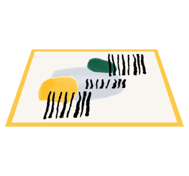 Livliga geometriska former bordstabletter modernt - Tenstickers