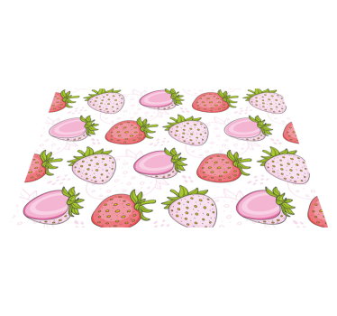Bordstabletter original rosa jordgubbsmönster - Tenstickers