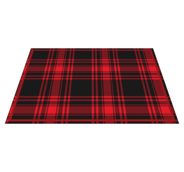 Menzies tartan svart röd rutmönster texturerade vinylplattformar - Tenstickers