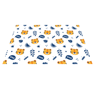 Tigeransikte mönster bordstabletter barnen - Tenstickers