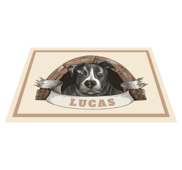 Hund i dragning personliga bordsmattor - Tenstickers