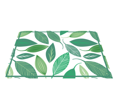 Gröna blad mönster original vinyl bordstabletter - Tenstickers