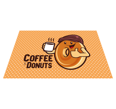 Glad donut karaktär bordstabletter barnen - Tenstickers