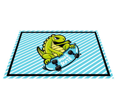 Bordstabletter barnen dino skateboardäventyr - Tenstickers