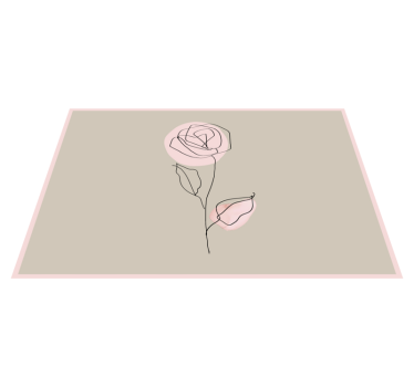 Bordstabletter modernt elegant rosoutlinje - Tenstickers