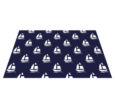 Marinblå nautiska mönster original bordstabletter - Tenstickers