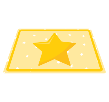 Gula klassiska stjärna hem bordstabletter - Tenstickers