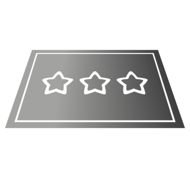 Metall stjärngradient original vinyl bordstabletter - Tenstickers